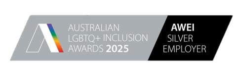 Australian LGBTQ+ Inclusion Awards 2025 - AWEI Silver Employer Banner