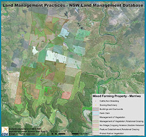 An aerial photo of a mixed farming property in Merriwa.