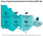 Value of agricultural production in Victoria (2017-18) infographic large version infographic