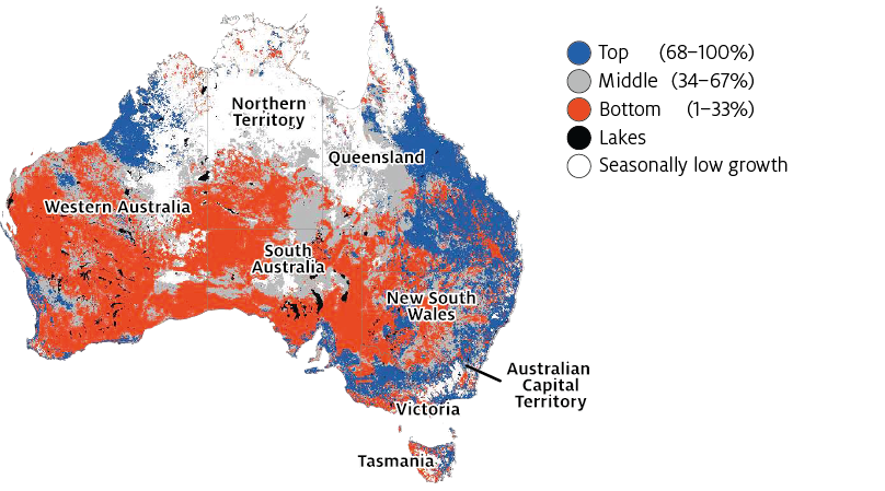 'Most of the eastern seaboard, particularly in Queensland is expected to experience above average pasture growth between June and August 2020.