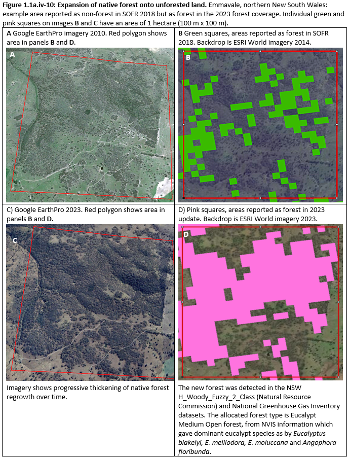 Figure 1.1a.iv-10: Expansion of native forest onto unforested land