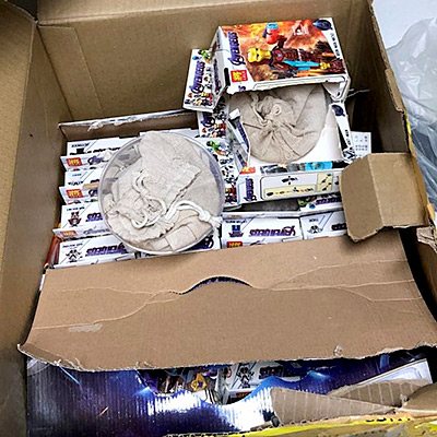 Packaging of illegally imported animals