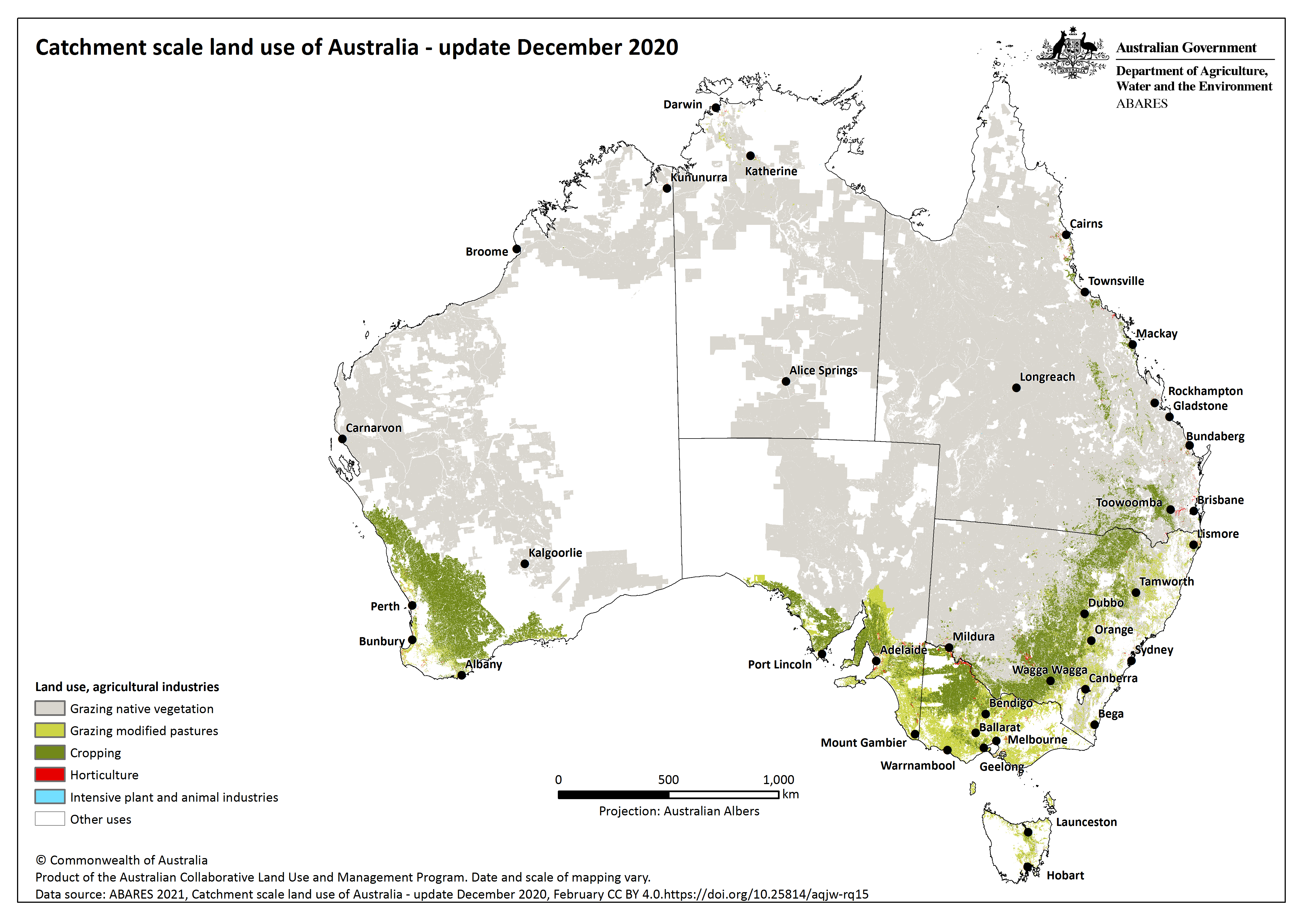 Catchment scale land use of Australia – Update December 2020 - DAFF