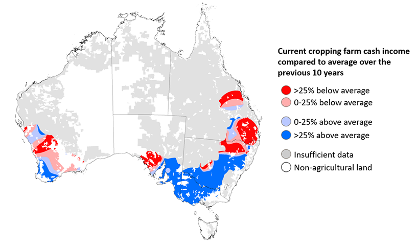 A map showing the three Grains Research and Development Corporation regions—the Western region (south-west Western Australia); Southern region (Victoria, Tasmania and southern South Australia) and Northern region (Queensland and New South Wales).