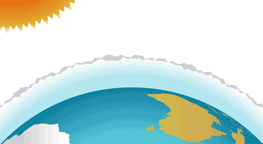 Greenhouse effect animation