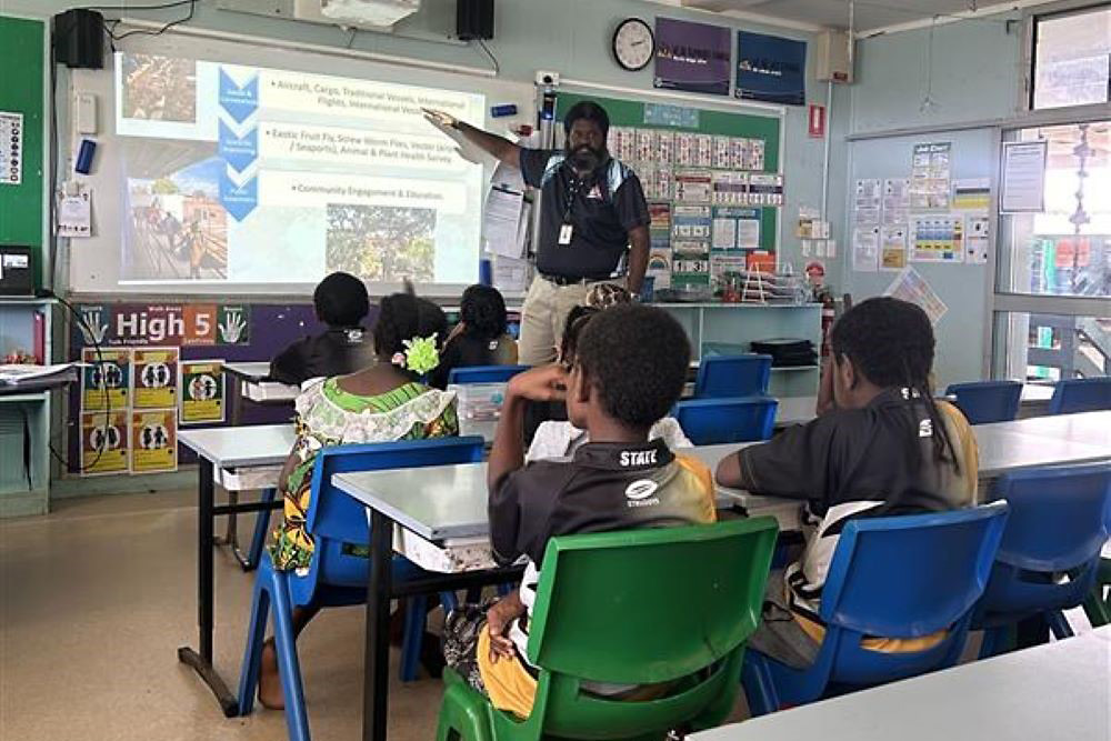 Biosecurity Officer Richard Kiwat on Erub, Torres Strait
