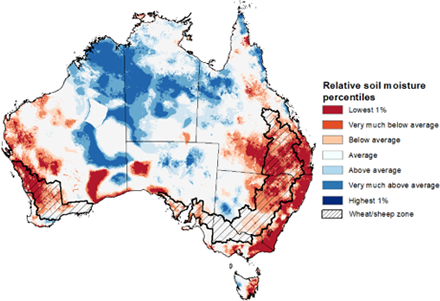 Highly variable June to July rainfall was recorded nationally, with much of northern and central - Australia being extremely wet from unseasonal rains and series of cold fronts while the west and coastal east were extremely dry.