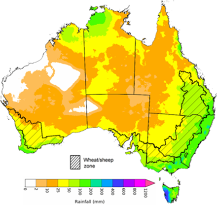 There is 75% chance of spring rainfall being less than 25 millimetres across large areas of central and northern Australia. Parts of the tropical north, southwest Western Australia and much of eastern Australia are likely to receive up to 200 millimetres and western Tasmania is expected to receive in excess of 300 millimetres rainfall.