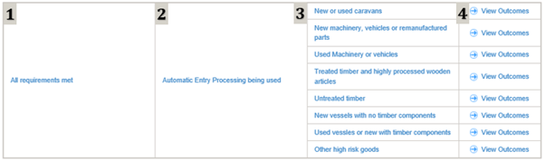 Screenshot of goods that have been treated for BMSB offshore by a registered and approved offshore treatment provider