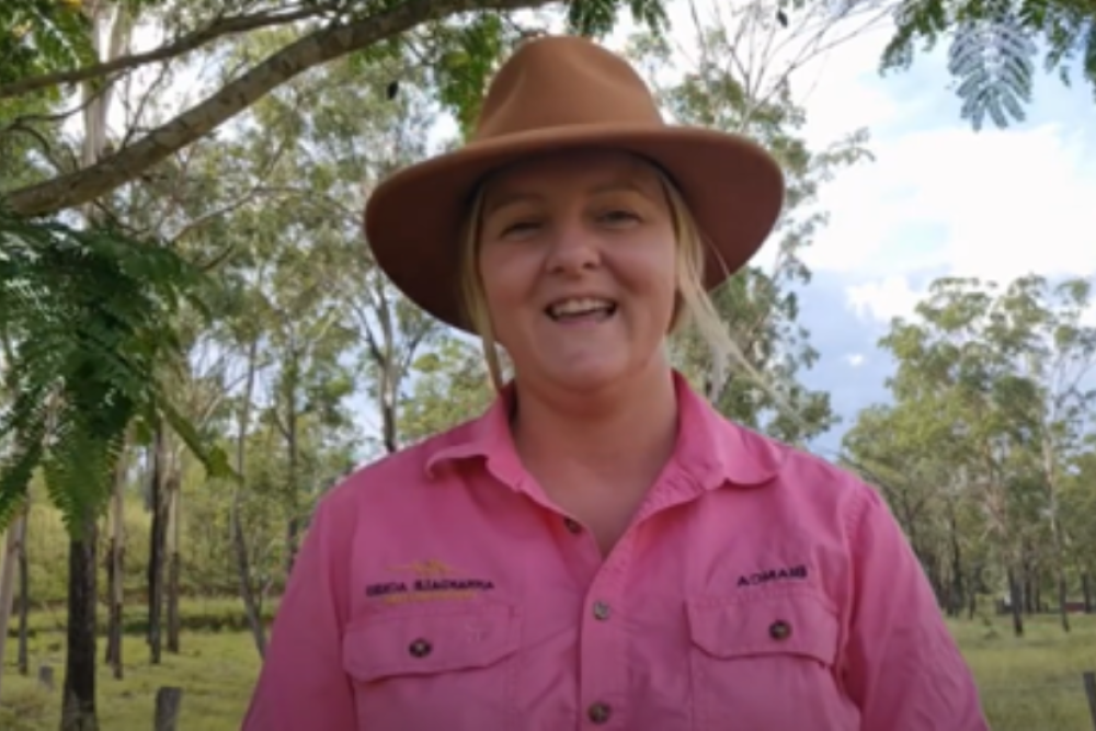 A person wearing a hat.