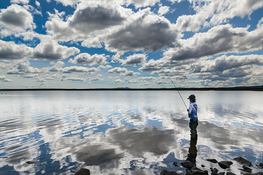 Image of a person fishing