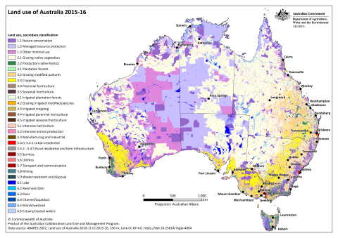Land use of Australia 2015–16 – Land use based on ALUM secondary classification
