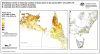 Fire in Forests 2011-2016 frequency map - north v south